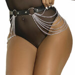 ceinture chaîne en cuir noir taille unique Subblime 3