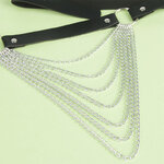 ceinture chaîne en cuir noir taille unique Subblime 6