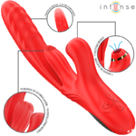 vibromasseur multifonction poussée et aspiration clitoridienne rouge Intense Karol 2