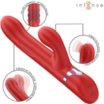 vibromasseur multifonction rotatif et oscillant rouge Intense Lele 2