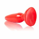 petit plug anal conique à ventouse rouge 15 cm Baile 3