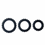 set de 3 anneaux péniens en silicone noir Titan 2,8 2,4 1,9 cm Baile 2