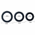 set de 3 anneaux péniens en silicone noir Titan 2,8 2,4 1,9 cm Baile 4
