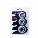 set de 3 anneaux péniens en silicone noir Titan 2,8 2,4 1,9 cm Baile 5
