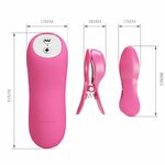 pinces à tétons vibrantes avec électrostimulation fuchsia Baile 4