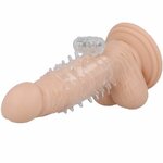 manchon pénien vibrant transparent en TPR pour débutants Casual Love 2