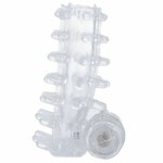 manchon pénien vibrant transparent en TPR pour débutants Casual Love 4