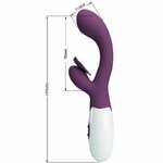 vibromasseur rabbit violet avec bras papillon Butterfly Kiss Pretty Love 3