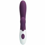 vibromasseur rabbit violet 30 vibrations avec tige insérable Alvis Pretty Love 2