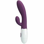 vibromasseur rabbit violet 30 vibrations avec tige insérable Alvis Pretty Love 3