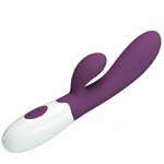 vibromasseur rabbit violet 30 vibrations avec tige insérable Alvis Pretty Love 4