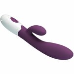 vibromasseur rabbit violet 30 vibrations avec tige insérable Alvis Pretty Love 6