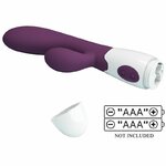 vibromasseur rabbit violet 30 vibrations avec tige insérable Alvis Pretty Love 9