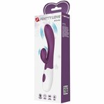 vibromasseur rabbit violet 30 vibrations avec tige insérable Alvis Pretty Love 10
