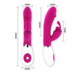 vibromasseur rabbit lilas et blanc 30 vibrations 20,4 cm Pretty Love 6