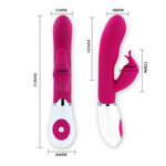 vibromasseur lilas et blanc avec stimulateur clitoridien 21 cm Felix Pretty Love 6