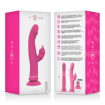 vibromasseur rabbit rose rechargeable avec ventouse Julio Intense 7