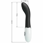 vibromasseur point G noir 30 vibrations incurvé Bishop Pretty Love 7