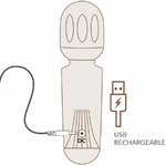 mini vibromasseur baguette rechargeable 16 fonctions noir Tulipe Rocks-Off 5