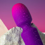 mini vibromasseur wand étanche 10 modes violet Glo-Girl Rocks-Off 3