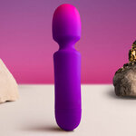mini vibromasseur wand étanche 10 modes violet Glo-Girl Rocks-Off 5