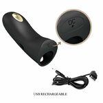 couvre-doigt électrostimulation rechargeable 7 vibrations noir Marico Pretty Love 8