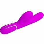 vibromasseur point G rabbit 3 en 1 violet USB magnétique Perlita Pretty Love 3