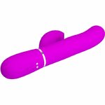 vibromasseur point G rabbit 3 en 1 violet USB magnétique Perlita Pretty Love 5