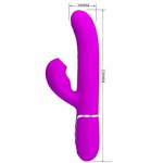 vibromasseur point G rabbit 3 en 1 violet USB magnétique Perlita Pretty Love 7