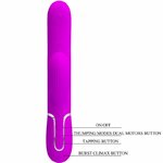 vibromasseur point G rabbit 3 en 1 violet USB magnétique Perlita Pretty Love 8