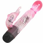 vibromasseur rabbit rose 10 modes submersible à piles TPR Baile 4
