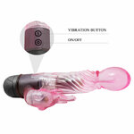 vibromasseur rabbit rose 10 modes submersible à piles TPR Baile 6