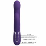 vibromasseur rabbit à perles 4 en 1 violet USB magnétique Zalin Pretty Love 9