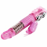vibromasseur rabbit multivitesse multirotation TPR 4 piles AAA Baile 2