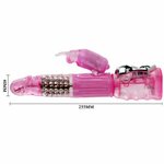 vibromasseur rabbit multivitesse multirotation TPR 4 piles AAA Baile 5