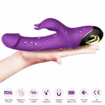 vibromasseur rabbit violet rechargeable USB 2 x 9 modes étanche Meteror Armony 3
