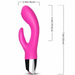 vibromasseur rabbit fuchsia rechargeable USB 2 x 9 modes étanche Armony 4