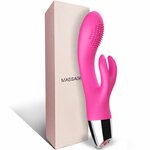 vibromasseur rabbit fuchsia rechargeable USB 2 x 9 modes étanche Armony 5