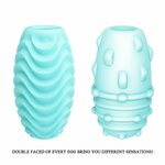 œuf masturbateur double face extensible turquoise Pretty Love 3