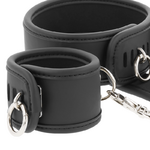 collier et menottes en cuir végan doublés néoprène avec chaîne Fetish Submissive 6