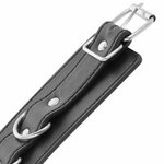 menottes réglables en similicuir PVC noir Darkness 5