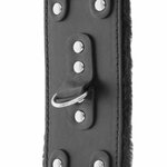 menottes réglables doublées en similicuir PVC noir Darkness 3