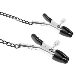 bâillon anneau en cuir végan avec pinces à tétons et chaîne Fetish Submissive 6