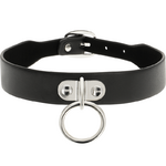 collier fétiche en cuir végan 43 cm trois boutons-pression Coquette Chic Desire 3