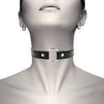 collier en cuir végan 38 cm trois boutons-pression Coquette Chic Desire 2