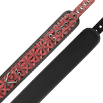 collier en cuir végan rouge doublé néoprène avec anneau métal Begme Red Edition 4