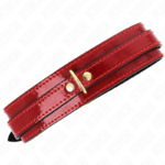 collier ajustable rouge vin avec détails dorés 29-42,5 cm x 4 cm Kink 2