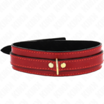 collier ajustable rouge vin avec détails dorés 29-42,5 cm x 4 cm Kink 4