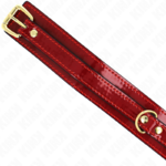 collier ajustable rouge vin avec détails dorés 29-42,5 cm x 4 cm Kink 5