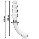 Gode en verre Nebula Ibiza modèle 14 transparent 18,5 cm 3